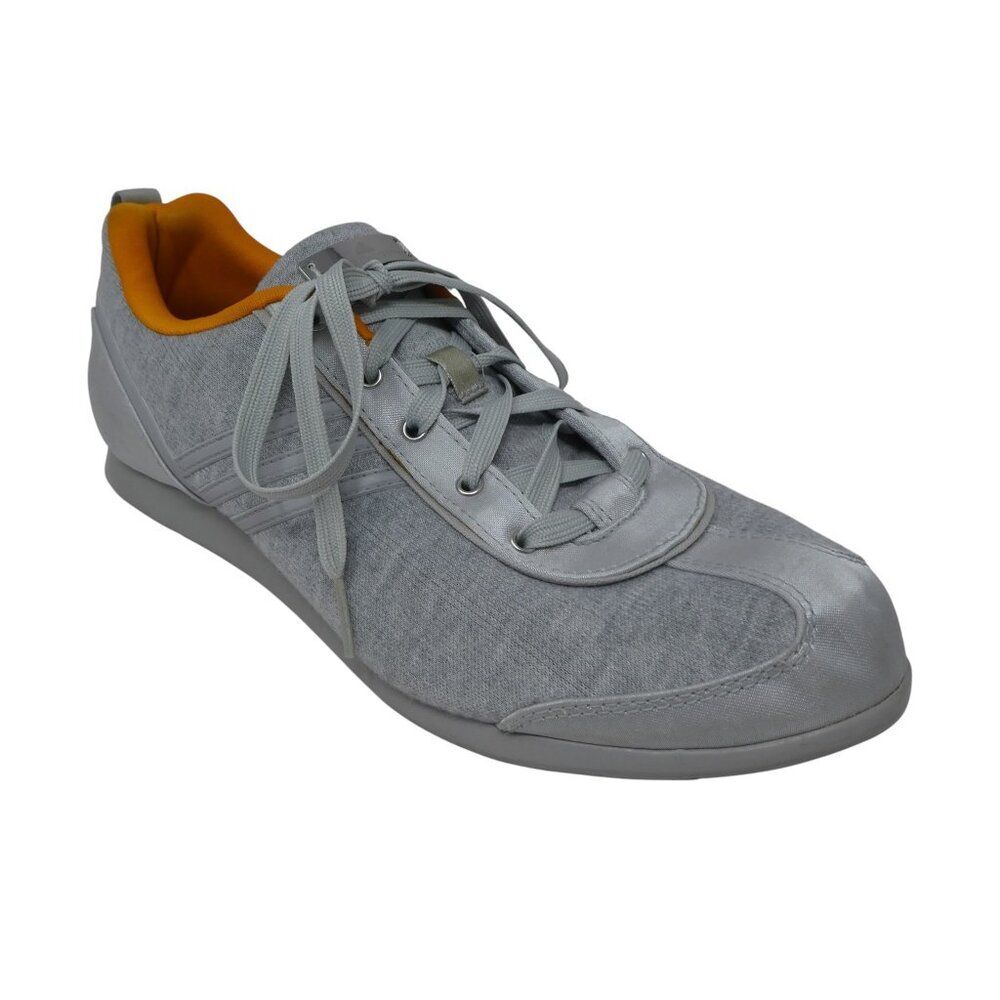 Adidas Stella McCartney Gray Orange Satin Designer Fashion Sneakers Womens 9.5